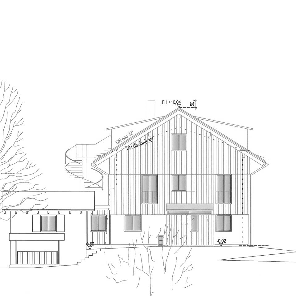 Umbaupläne der Villa südSee in Seeshaupt